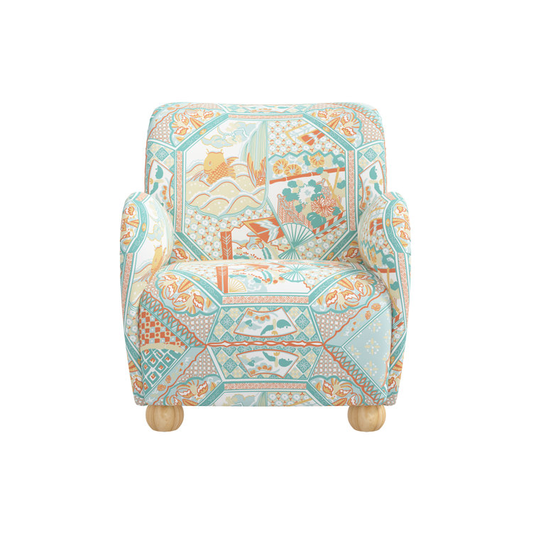 Red from Scalamandre Crafted by Cloth & Company Portland Armchair in